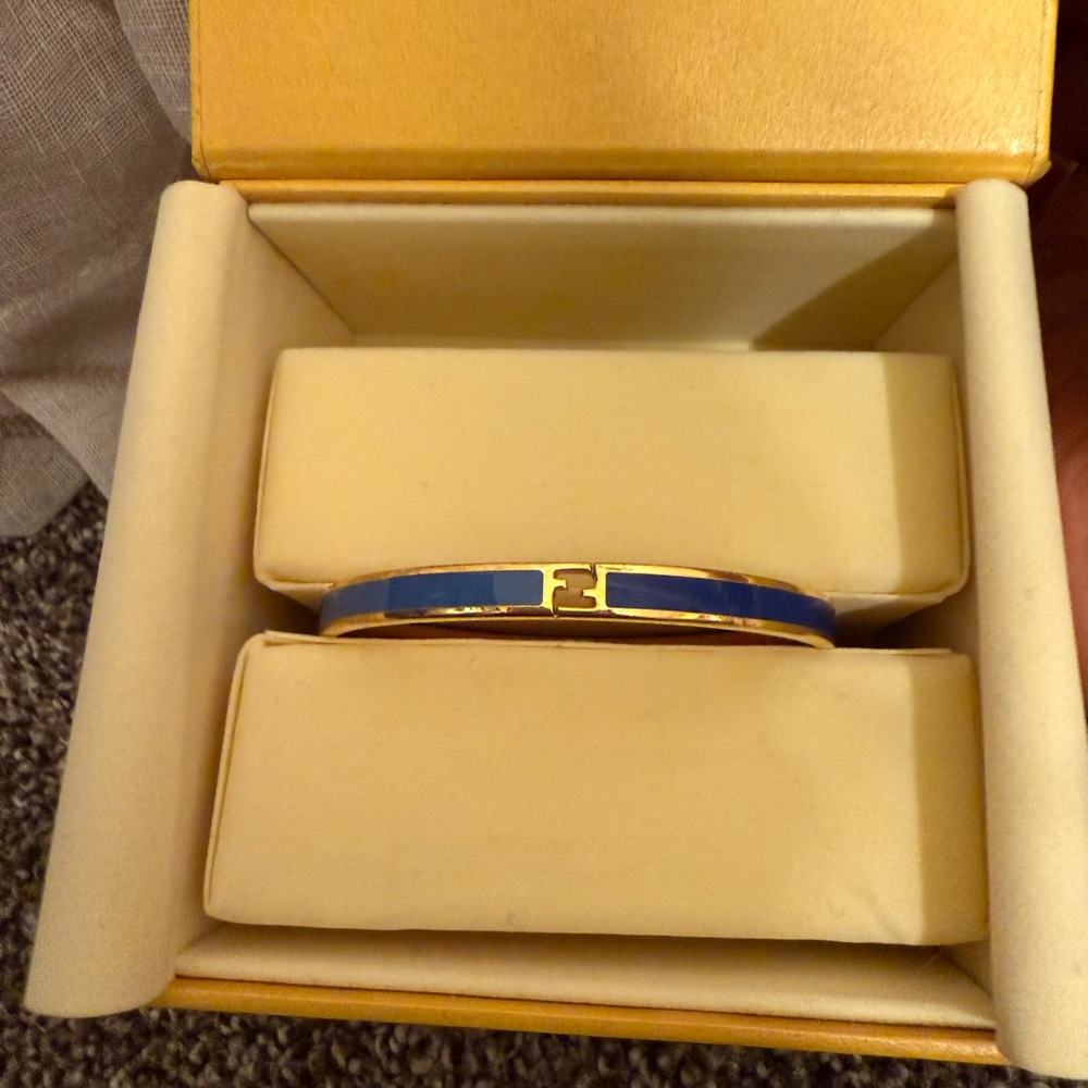 Authentic fendi bracelet in blue and jeans color